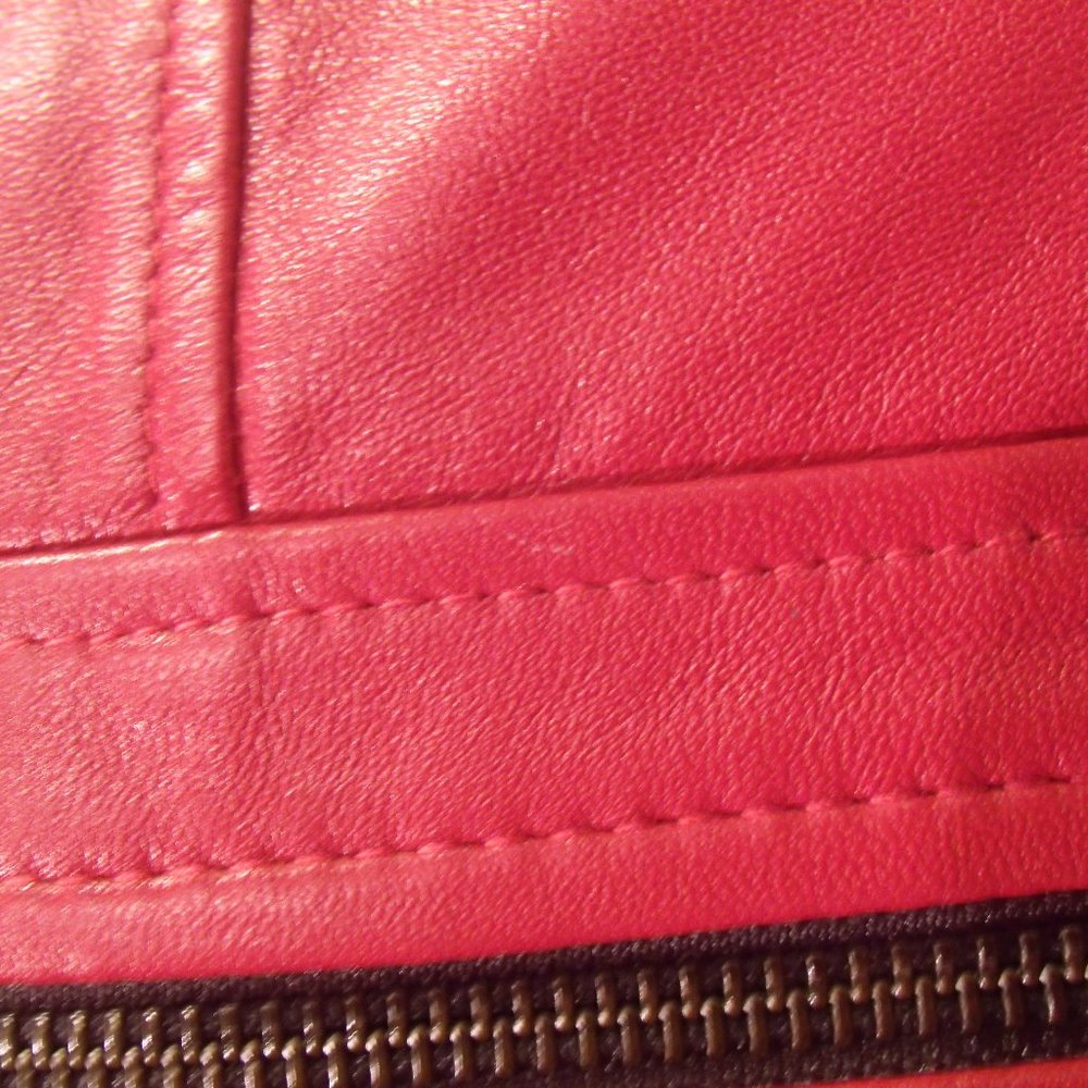 Nanette Lepore Red Leather Sugar Daddy Jacket - Picture 6 of 11
